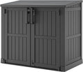 36 Cu Ft Resin Outdoor Storage Shed, Weatherproof Horizontal Outdoor Storage by WTFGO