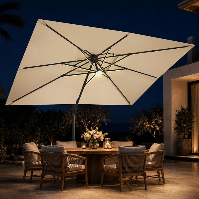 JZAC & QZYD 10x13 FT Cantilever Offset Patio Umbrella - Image 2