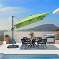 PURPLE LEAF Patio Outdoor Umbrella 9' x 9' Square All-Weather Apple Green | by PURPLELEAF