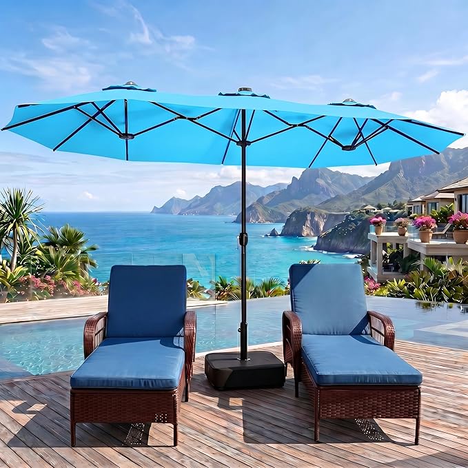 15FT Double-Sided Patio Umbrella by Enjoyyourlife