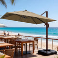 9' X 12' Cantilever Patio Umbrella Rectangle Outdoor Umbrella, 6-Level Tilt & by ORYNTREX