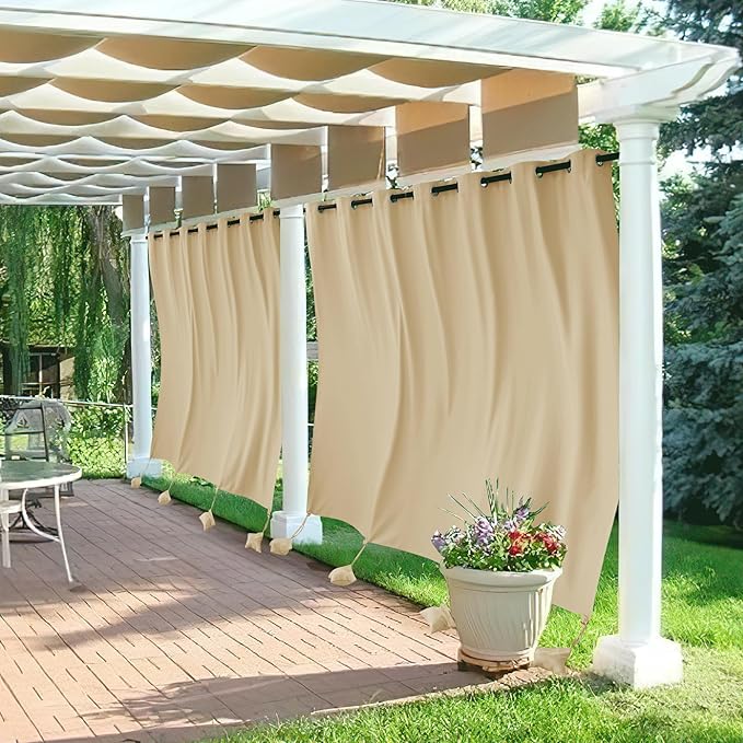 RYB HOME Extra Wide Outdoor Curtains by RYBHOME
