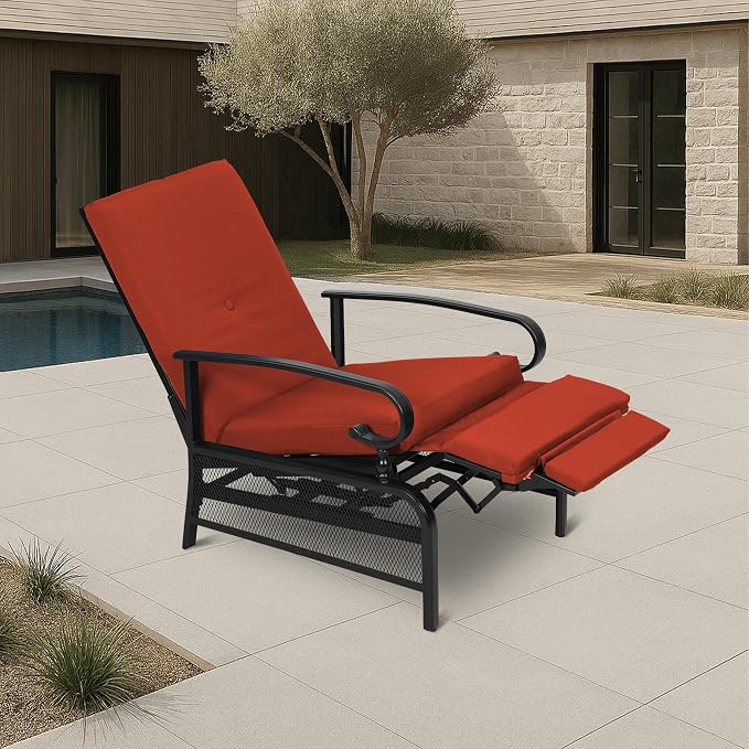Incbruce Outdoor Lounge Chair Patio Furniture Adjustable Recliner - Image 8