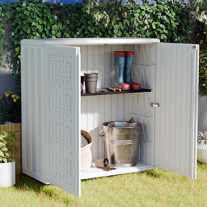 Mrosaa Indoor Outdoor Storage Cabinet Waterproof - Image 2