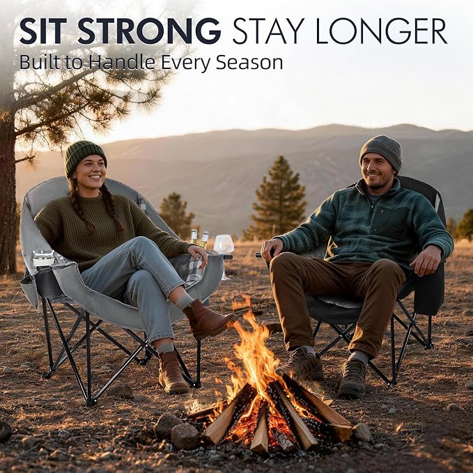Oversized Camping Chair for Adults 2 Pack - Image 6