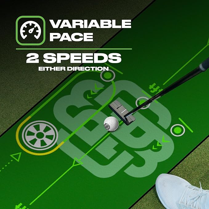 Back 2 Basics 10ft Golf Putting Mat - Premium Indoor Putting Green, Realistic Golf Putting for Training - Golf Practice Mat for Indoor/Outdoor Use, Putting Practice Mat for Golfers