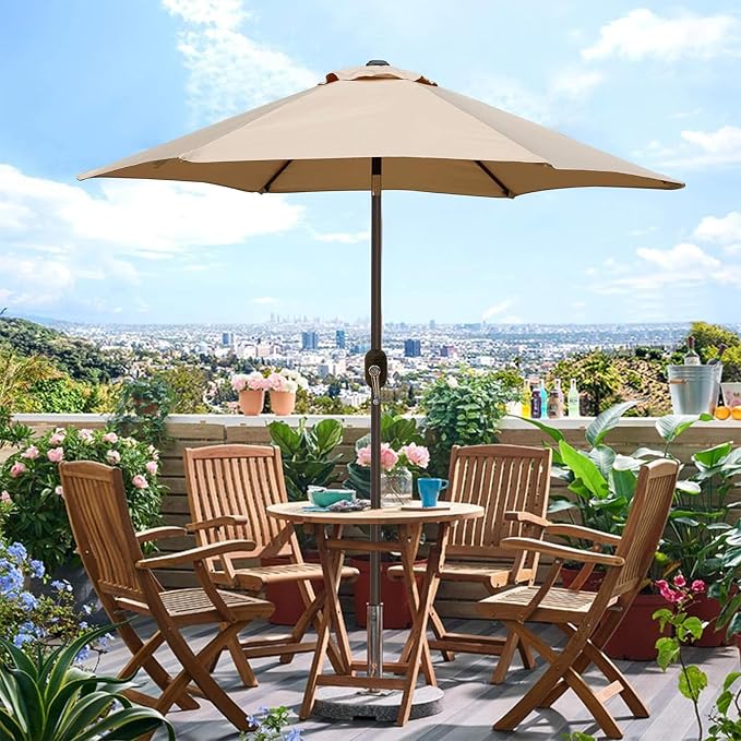 7.5 ft Patio Umbrella, Yard Umbrella, Outdoor Market Umbrella - Image 5