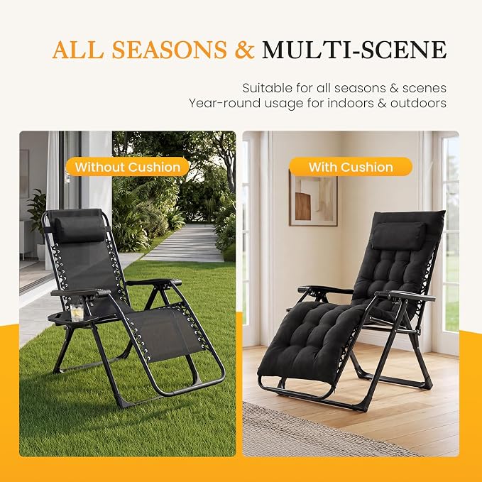 NEWBULIG Zero Gravity Chair, Folding Patio Recliner - Image 5
