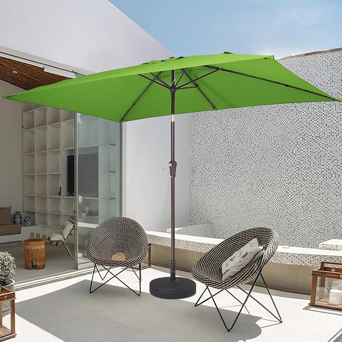 JEAREY 6.5x10 ft Rectangular Patio Umbrellas Rectangle Outdoor Umbrella - Image 8