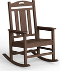 Oversized Outdoor Rocking Chair, High Back Patio Rocker by CIOKEA