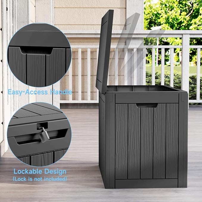 36 Gal Waterproof Outdoor Storage Box UV Resistant Deck Box | Resin storage bin - Image 5