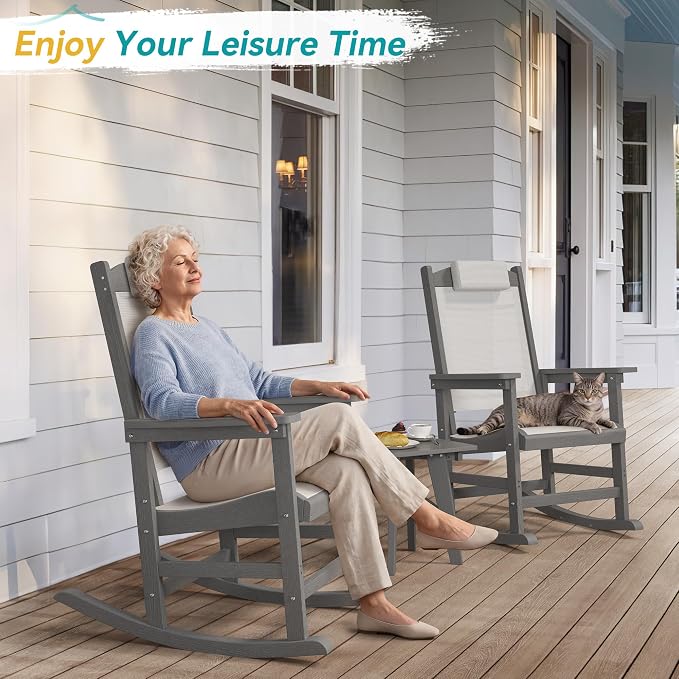 Outdoor Rocking Chair Set of 2 - Image 4