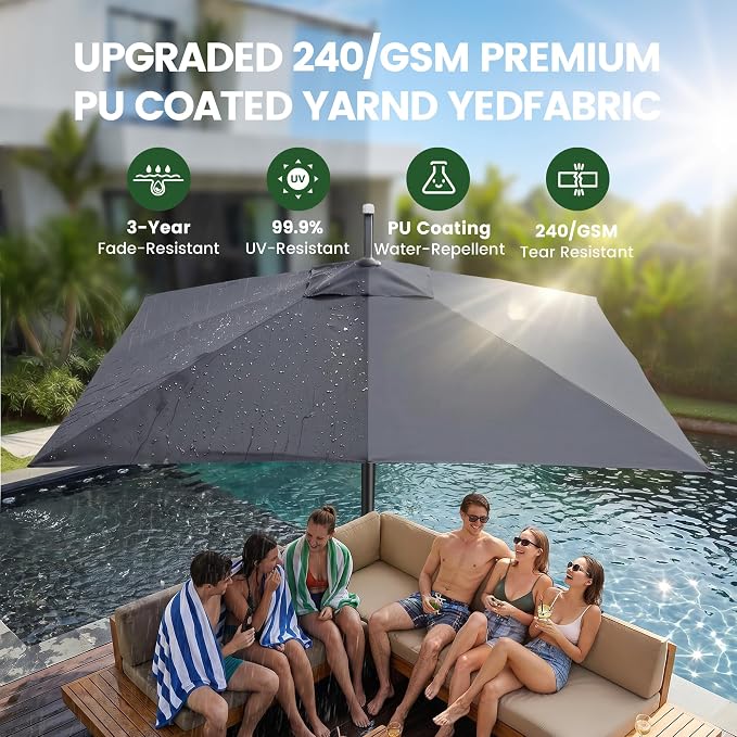 9' x 12' Cantilever Offset Patio Umbrella - Image 5
