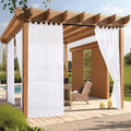 NICETOWN 2 Panels Extra Long White Sheer Outdoor Curtains by NICETOWN