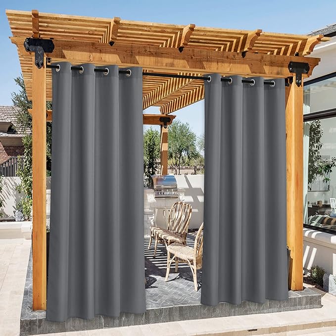 NICETOWN Canvas Waterproof Outdoor Curtains by NICETOWN