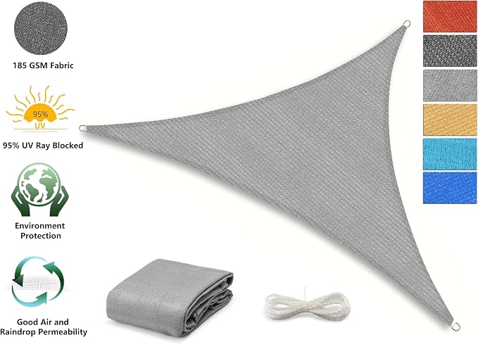 Tronssien Rectangle 16'x16'x23' Sun Shade Sail, 95% UV Blockage Canopy Awning - Image 2