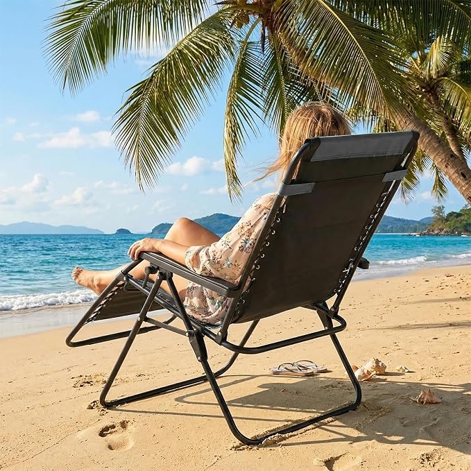 Sweetcrispy Zero Gravity Chairs, Foldable Patio Reclining Chairs - Image 7