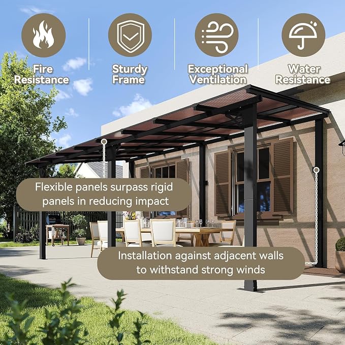 Aoxun 16’x10’ Gazebo for Patio, Gazebo Pergola - Image 6