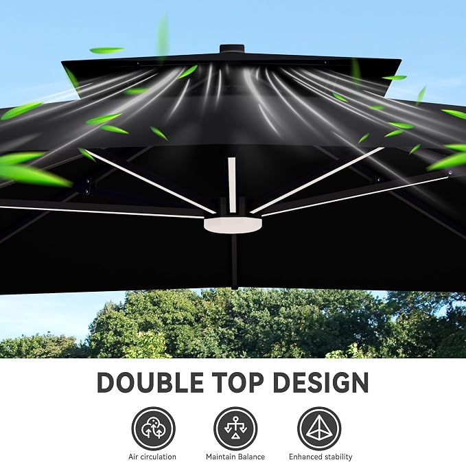 10x13 FT Outdoor Cantilever Patio Umbrella - Image 6