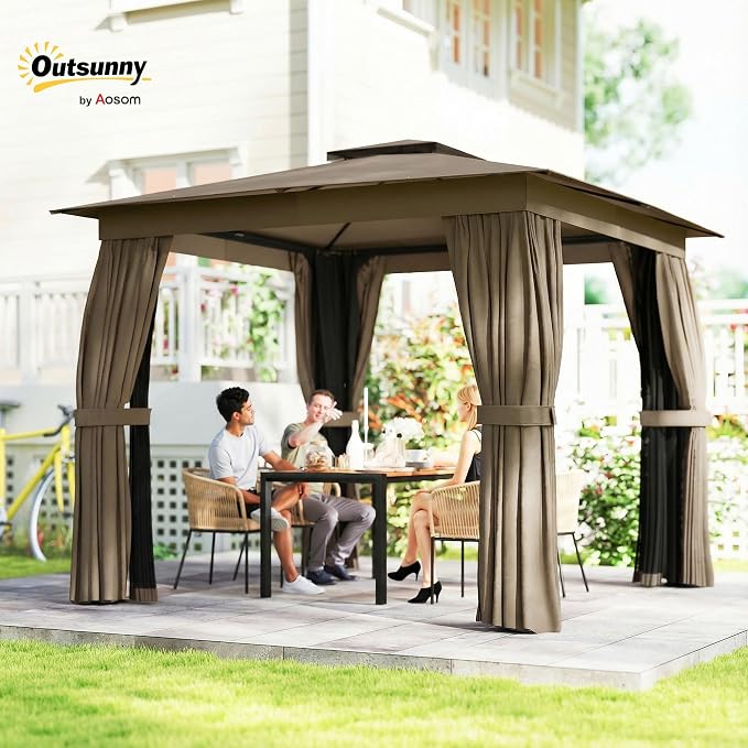 Outsunny 10' x 10' Outdoor Patio Gazebo - Image 2