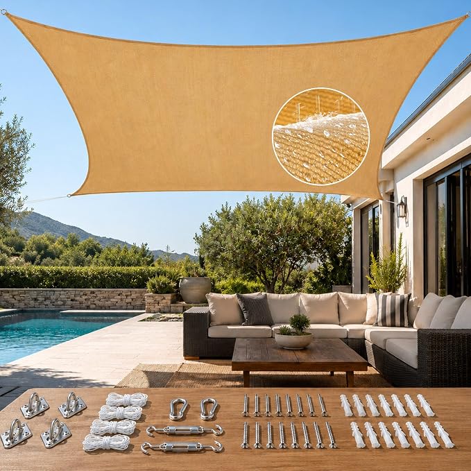 Quictent Waterproof Sun Shade Sail by QUICTENT