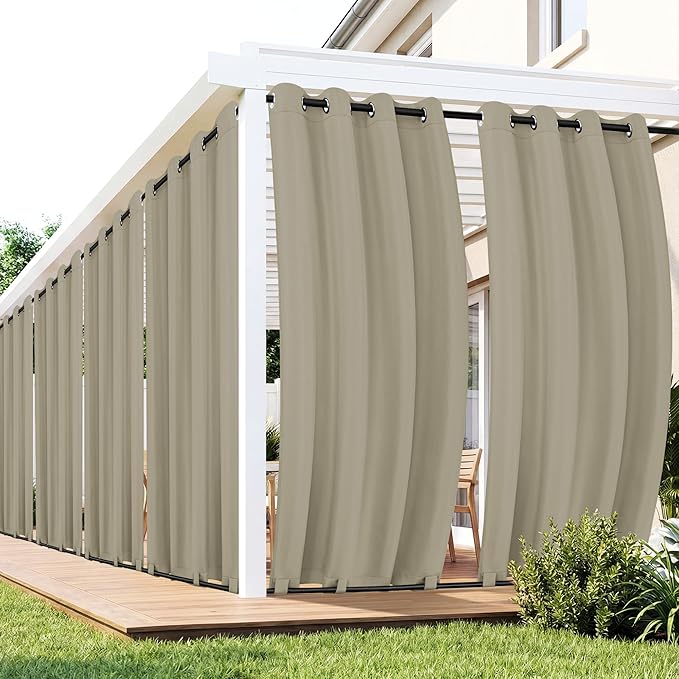 Gazebo Curtains Outdoor Waterproof 6 Panels, Patio Sun Shade | Weatherproof by RichSets