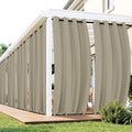 Outdoor Curtains for Patio Waterproof 6 Panels, Porch Sun Shade | Weatherproof by RichSets