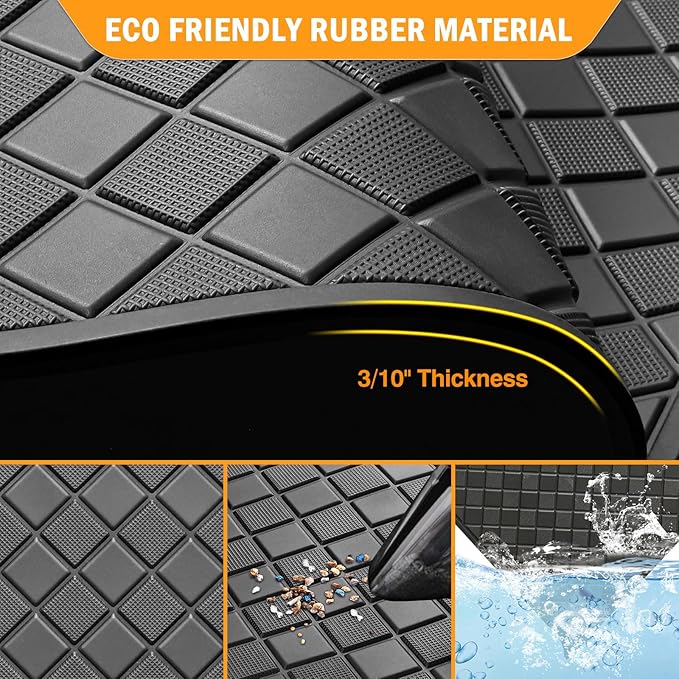 Golf Cart Floor Mat for Yamaha,Customize Non-Slip Full Coverage Liner Matt Replacement Fits to Yamaha G29/Drive, Drive2,Adventurer,QuieTech 2017+,Durable Easy to Clean
