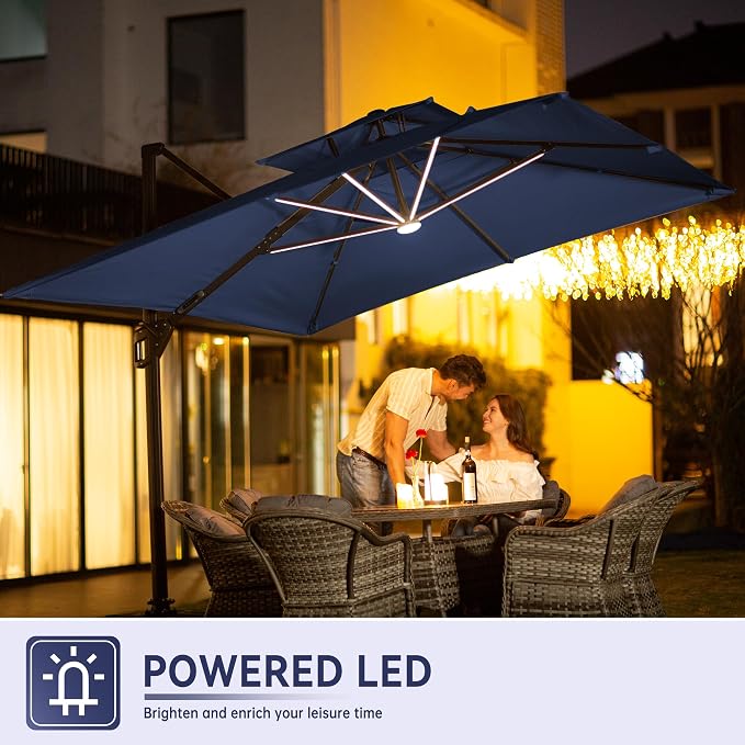 10x13FT Cantilever Patio Umbrella - Image 3