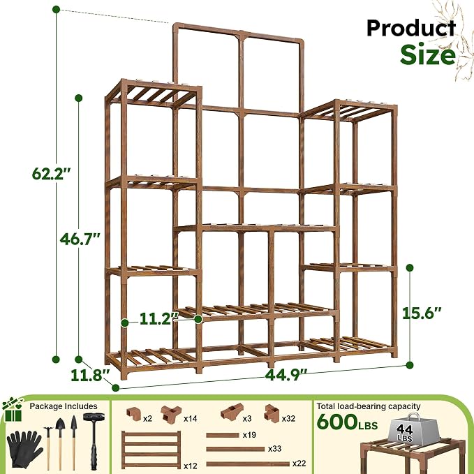 EnHomee 62.2" Large Plant Stand - Image 8