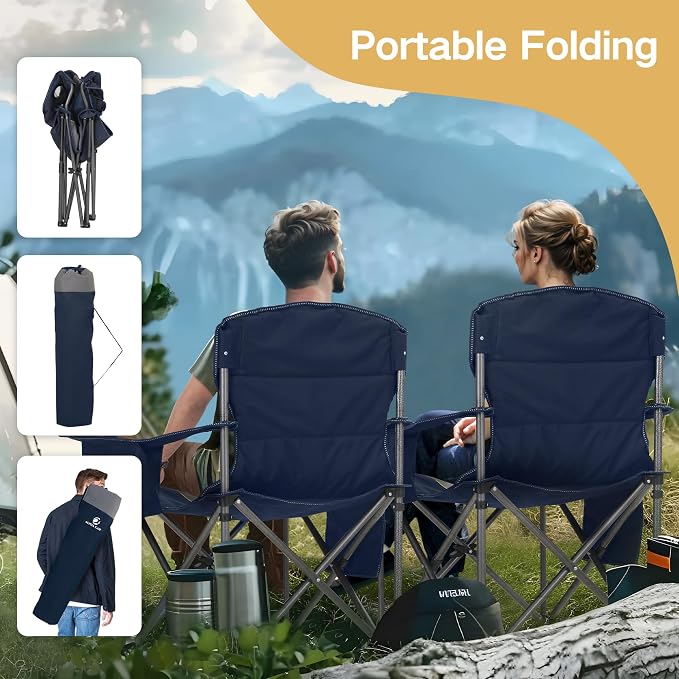 ALPHA CAMP Oversized Fully Padded Camping Chairs - Image 9