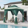 8'x8' Outdoor Gazebo, Metal Frame Heavy Duty Patio Canopy Tent Shelter by LAUSAINTHOME