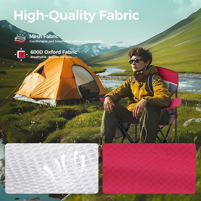 ALPHA CAMP Oversized Fully Padded Camping Chairs - Image 6