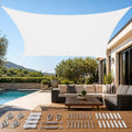 Quictent Sun Shade Sail for Patio w/Hardware Kit 185GSM 20x20ft White | Square by QUICTENT