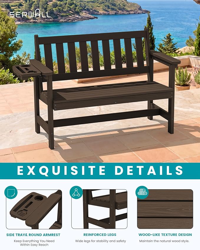 SERWALL HDPE Outdoor Bench - Image 4