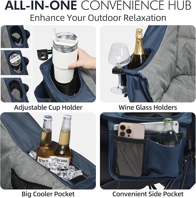 Oversized Camping Chair for Adults 2 Pack - Image 4