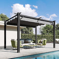 Aoxun 10'x12' Outdoor Retractable Pergola, Patio Pergola by Aoxun
