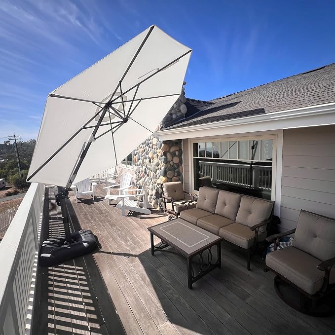PURPLE LEAF Patio Outdoor Umbrella 11 Feet Round by PURPLELEAF