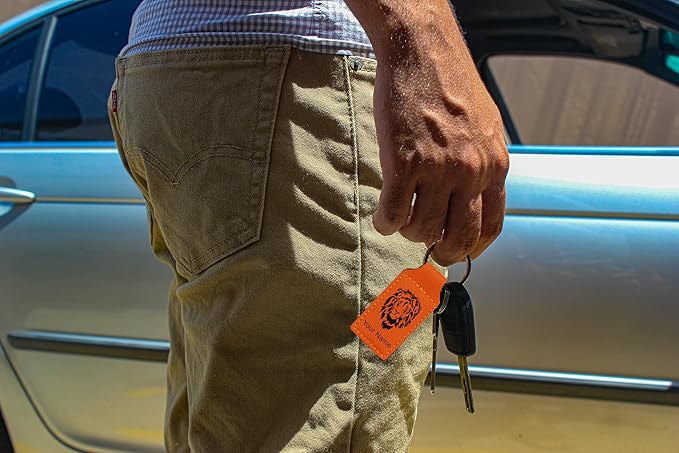 LaserGram Rectangle Keychain, Golfer Golfing, Personalized Engraving Included