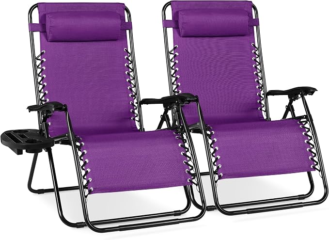 Best Choice Products Set of 2 Extra Wide Adjustable Steel Mesh Zero Gravity by Unknown