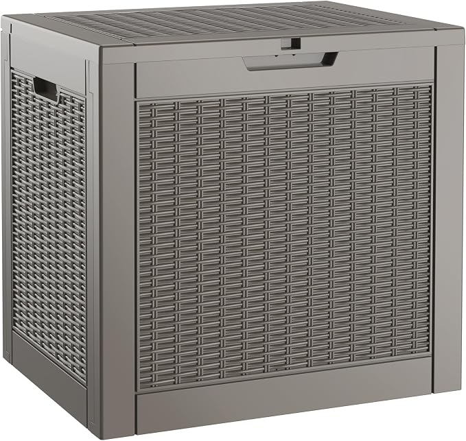 30 Gallon Outdoor Storage Box, Resin Deck Boxes Indoor and outdoor, Waterproof by KAMABOKO