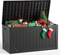 Outdoor Storage Box, 98 Gallon Deck Box, Outdoor Storage Bench, Waterproof by FoldingFurniture