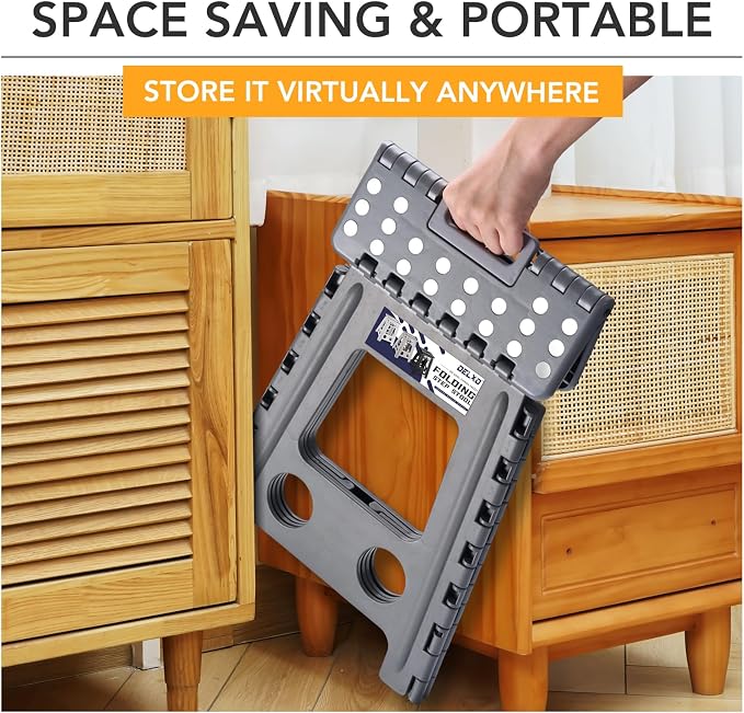 Delxo 16 Inch Folding Step Stool, Foldable Step Stool - Image 5
