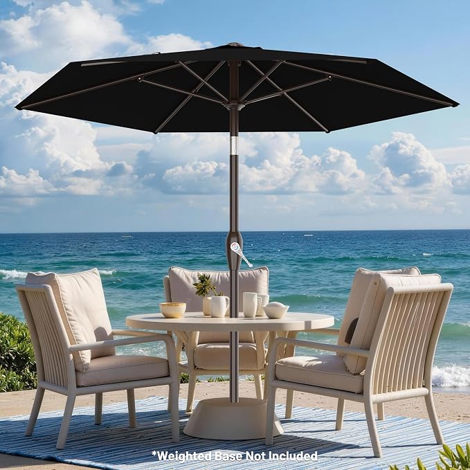 7.5FT Patio Umbrella Table Market Umbrella w/Tilt and Crank, Heavy-Duty Outdoor - Image 7