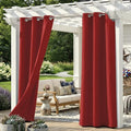 Set of 4 Outdoor Curtains for Patio Waterproof, Breathable Grommet Panels for by Sunshelf