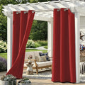 Set of 6 Outdoor Curtains for Patio Waterproof, Breathable Grommet Panels for by Sunshelf
