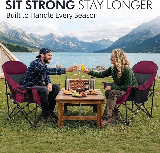 Oversized Camping Chair for Adults 2 Pack - Image 6