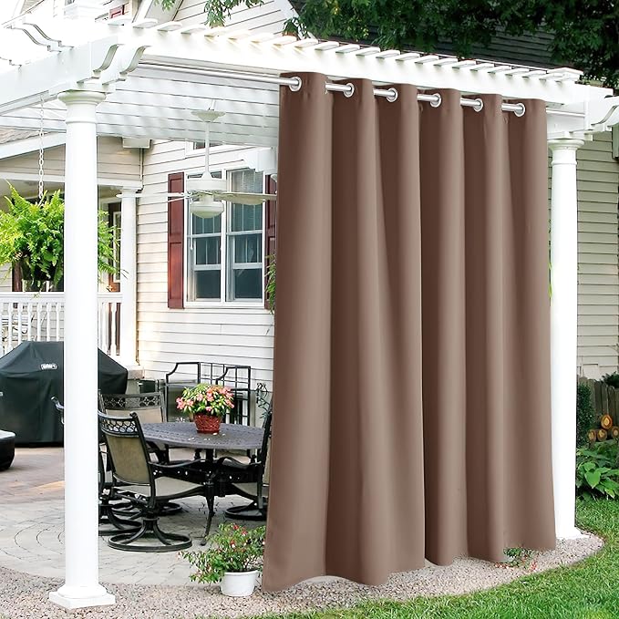 RYB HOME Outdoor Curtains for Patio Waterproof Privacy Thermal Insulated | by RYBHOME