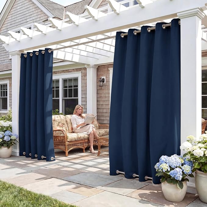 RYB HOME 2 Panels Outdoor Curtains by RYBHOME