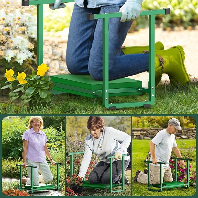 Garden Kneeler and Seat, 10.2" Stable and Save Anti-Tipping - Image 5